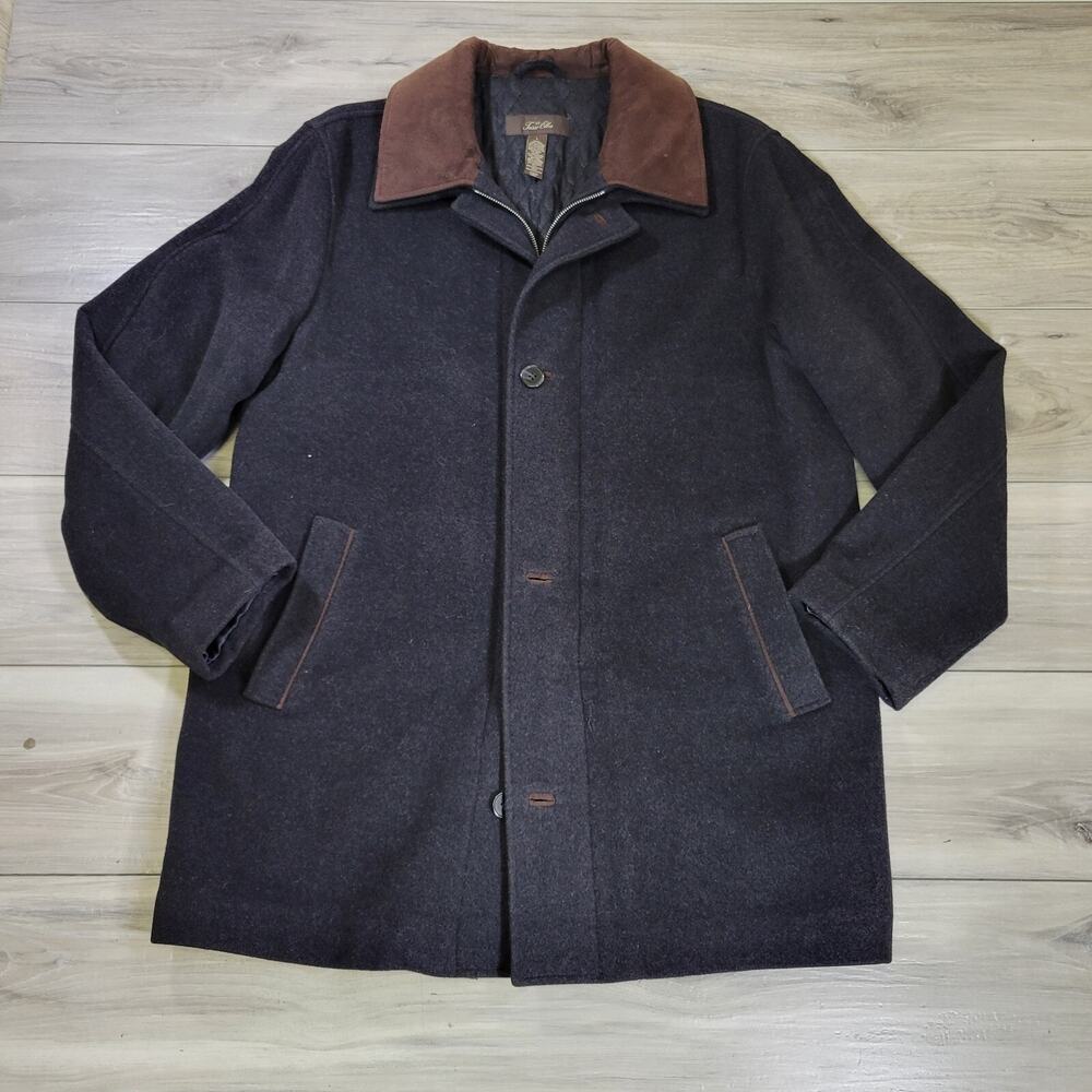 Tasso Elba Coat Men's Large Black Wool